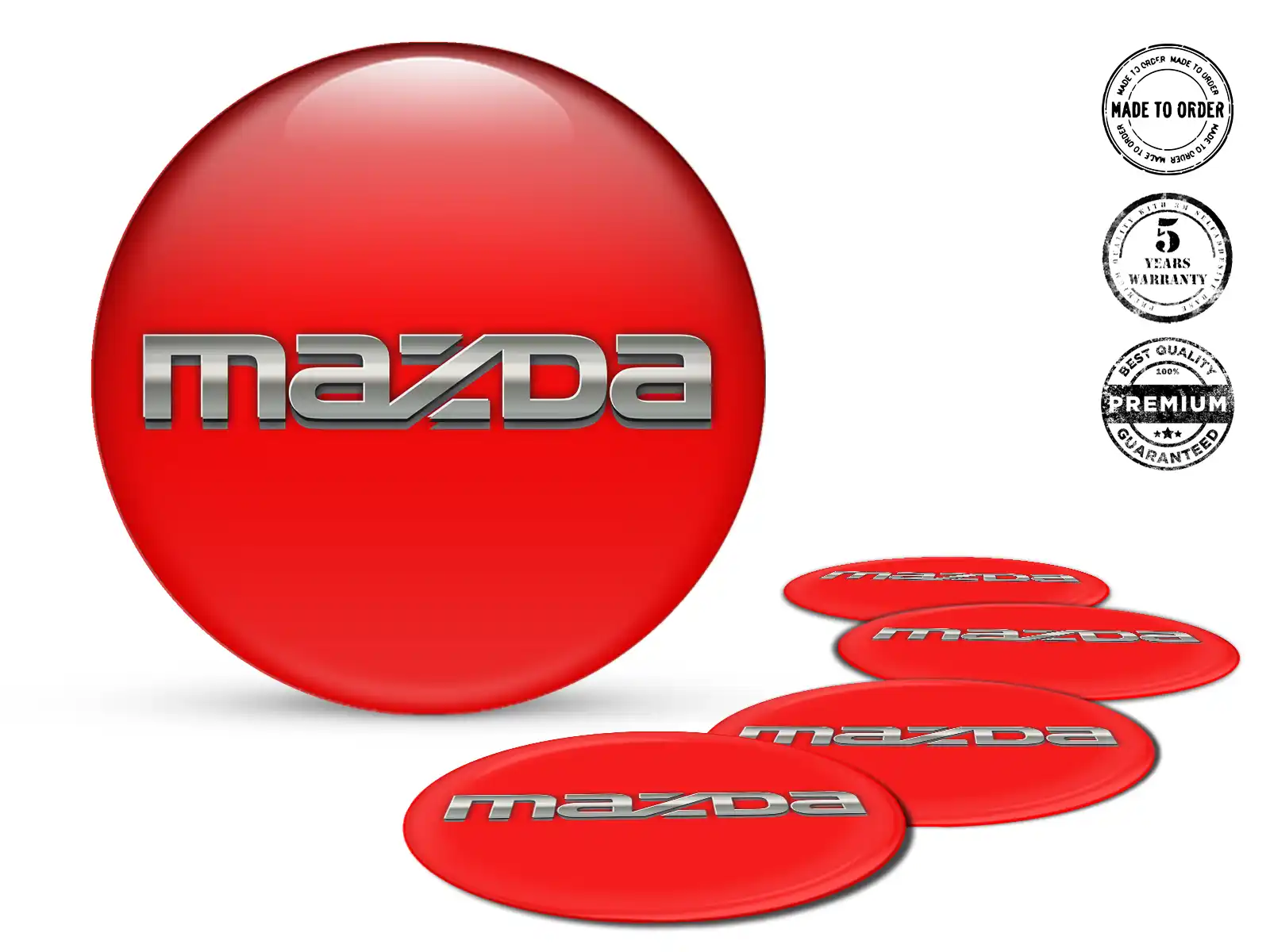 Mazda Calcomanías de Rueda Estilo Insignias de Silicona Mejoradas